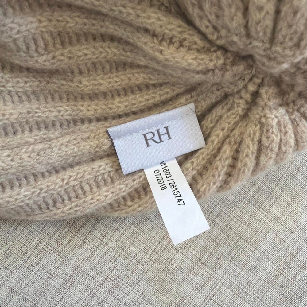 Restoration Hardware 100% Cashmere Pom Pom baby infant hat unisex - Picture 3 of 5